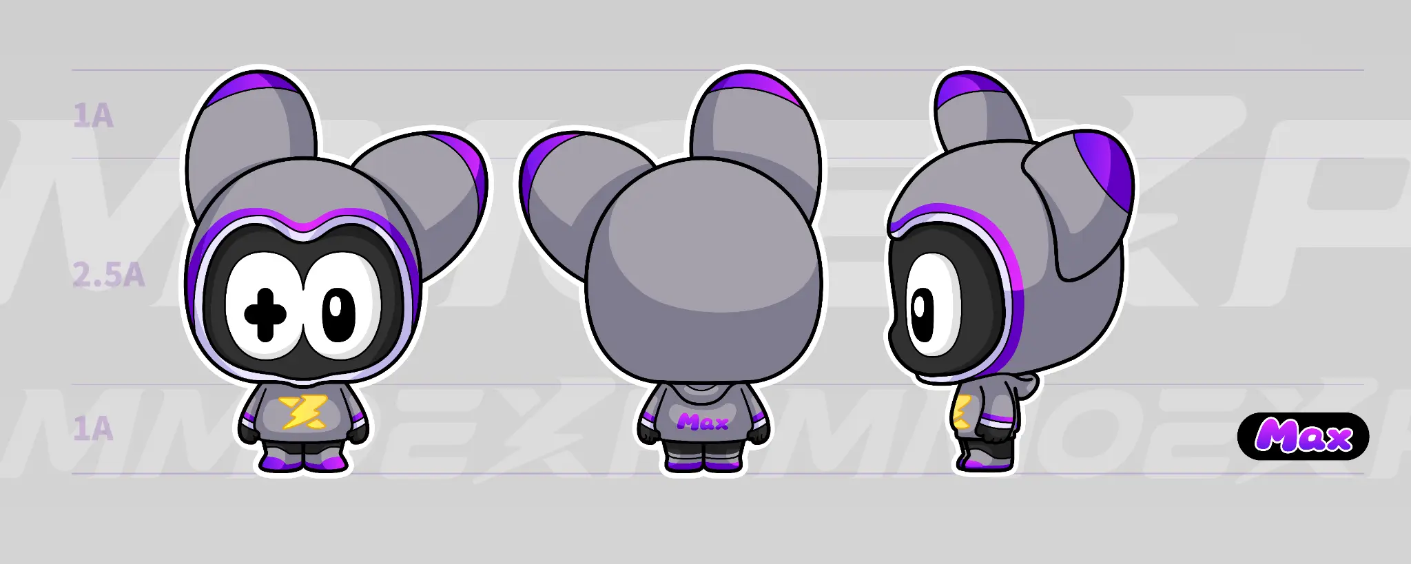 MAX official three-view design sheet